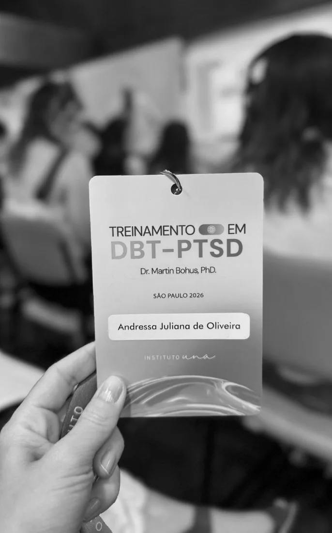 Crachá do treinamento em DBT-PTSD, São Paulo 2026
